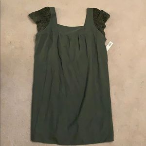 Olive green knee length dress